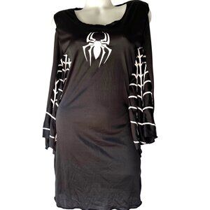 Black Spider Costume Dress Cosplay Halloween Outfit Size Adult M